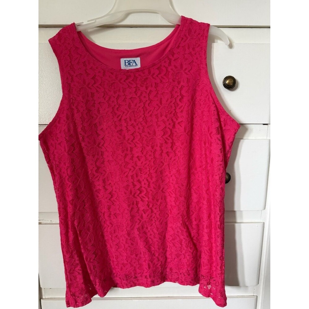 Classic Hot Pink Lace Camisole Tank